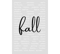 Fall Journal | Cozy Autumn-Themed Notebook with Seasonal Word Art Background | Lined Blank Pages for Writing | Perfect Gift for Autumn Lovers