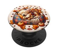 Fall Labrador Graphic For Women Yellow Labrador Retriever PopSockets PopGrip Adhesivo
