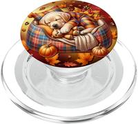 Fall Labrador Retriever Puppy Lover Lab Mom Dad Autumn Dog PopSockets PopGrip para MagSafe