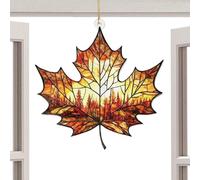 Fall Leaf Ornaments, 4.33x5.12in 2D Acrylic Pendant, Decorative Maple Leaves, Authentic Lightweight Material, Outdoor Decoration for Thanksgiving, Party, Home, Garden, Indoor