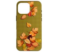 Fall Leaves - Autumn Gingham Phone Cover Forest Green Plaid Carcasa para iPhone 16 Pro MAX