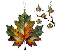 Fall Leaves - Fall Leaves Wall Hanging | Wall Art Acrylic Maple Decor Stained Glass Halloween Action Decor Fall Leaves Holiday Ornaments Fall Leaves Home Decor Set