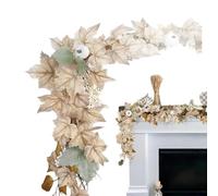 Fall Leaves Garland - 5.6FT Silk Cloth Foam, Thanksgiving Garland, Long Length | Pumpkin Accents Autumn Centerpieces, Indoor Decor Use For Kitchen Festival Yard Porch Window