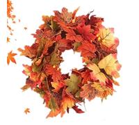 Fall Leaves Garland - Fall Garland For Mantle | 5.7Ft Falll Decor Garlandd With LED Lights, Artificial Autumn Decor Party Decorations For Outdoor Garden Thanksgiving Halloween Porch Living Room Mantle