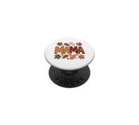 Fall Mama Patchwork Style Hojas de otoño Calabaza PopSockets PopGrip Adhesivo