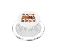 Fall Mama Patchwork Style Hojas de otoño Calabaza PopSockets PopGrip para MagSafe
