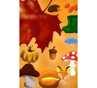 Fall Notebook with artwork design on cover: Autumn journal for anyone feeling cozy this season