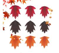 Fall Party Decorations, Wall Ceiling Hangable Autumn Decoration, 9 Pieces Hangable Maple Leaves Paper Fans, Ornament For Birthday Baby Shower Thanksgiving Wedding Party
