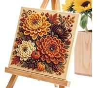 Fall Pearl Art Kit 30cm Rhinestone Painting Craft For Beginners Adults