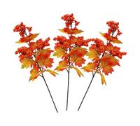 Fall Picks And Sprays - 3 Piece Berry Maple, Thanksgiving Table Decor