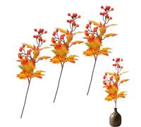 Fall Picks And Sprays - 3 Piece Berry Maple, Thanksgiving Table Decor