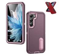 Fall-Proof Full Protection Case for Samsung Galaxy, Full-Body Shockproof Dustproof Cover, Invisible Bracket Anti-Drop Protective Case (Purple,S22 Ultra)