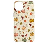 Fall Pumpkin - Autumn Leaves & Gingham Pumpkin Cozy Seasonal Carcasa para iPhone 14 Plus