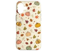Fall Pumpkin - Autumn Leaves & Gingham Pumpkin Cozy Seasonal Carcasa para iPhone 16 Plus