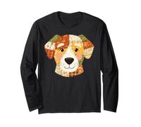 Fall Pumpkin Dog Autumn Harvest Halloween Manga Larga