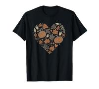 Fall Pumpkin Fall Leaves Acorns Hearts Rustic Fall Autumn Camiseta