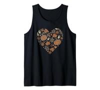 Fall Pumpkin Fall Leaves Acorns Hearts Rustic Fall Autumn Camiseta sin Mangas