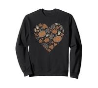 Fall Pumpkin Fall Leaves Acorns Hearts Rustic Fall Autumn Sudadera