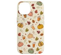 Fall Pumpkin Spice - Autumn Coffee & Leaves Pattern Carcasa para iPhone 14