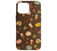 Fall Pumpkin Spice - Autumn Coffee & Leaves Pattern Carcasa para iPhone 16 Pro MAX