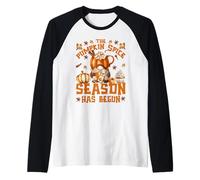 Fall Pumpkin Spice Season Has Begun Cute Thanksgiving GNOME Camiseta Manga Raglan