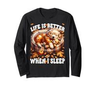 Fall Puppy Autumn Vibes Cozy Season For Golden Retriever Dad Manga Larga