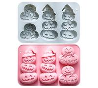 Fall Silicone Molds - 2 Pieces Pumpkin Baking Tray | Thanksgiving Halloween Pastry Mold, For Muffin Candy Pancake Cookie Cupcake Chocolate Fondant Ice Soap Candle Resin Making Crafts Flexible