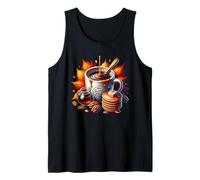 Fall Sweet Fall Coffee Mug with Walnuts Pancakes Cute Autumn Camiseta sin Mangas
