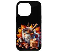 Fall Sweet Fall Coffee Mug with Walnuts Pancakes Cute Autumn Carcasa para iPhone 13 Pro