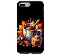 Fall Sweet Fall Coffee Mug with Walnuts Pancakes Cute Autumn Carcasa para iPhone 7 Plus/8 Plus