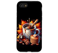 Fall Sweet Fall Coffee Mug with Walnuts Pancakes Cute Autumn Carcasa para iPhone SE (2020) / 7/8
