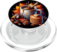 Fall Sweet Fall Coffee Mug with Walnuts Pancakes Cute Autumn PopSockets PopGrip para MagSafe