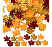 Fall Table Confetti - 15g Maple Leaves Shape Autumn Glitter Table Scatter Confetti, Thanksgiving Party Decoration Sets | Vibrant Foil Scatters for Holiday Dining, Harvest Theme & Autumn Decor