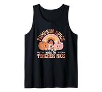 Fall Teacher Autumn Pumpkin Spice Hace Que el Maestro Sea Agradable Camiseta sin Mangas