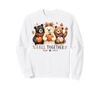 Fall Together Lindos Bears Pumpkin Autumn Woodland Family Sudadera