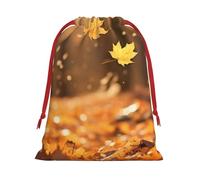Fall Trees - Bolsas de regalo con cordón vibrante con estampado otoñal, colección de bolsas de regalo de cumpleaños, bolsas de regalo reutilizables, bolsa de regalo de Navidad