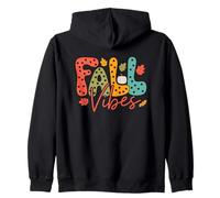 Fall Vibes Calidez Estacional Hojas de Calabaza Sudadera con Capucha