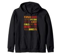 Fall Vibes Word Art Cozy Autumn Leaves Pumpkins Sidra tee Sudadera con Capucha