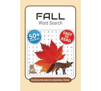 Fall Word Search Puzzle Book: 50+ Word Searches with Easy to Read Print about Fall, Colorful Leaves, Cozy Themes and More I 6x9 inches, 110 pages I Perfect Gift for autumn lovers and families