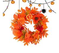 Fall Wreath 50cm Sunflower Maple Leaf Harvest Door Decor For Thanksgiving