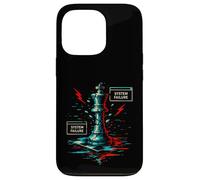 Falla del sistema Chess King Glitch Art Ajedrez Jugador Carcasa para iPhone 13 Pro