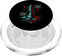 Falla del sistema Chess King Glitch Art Ajedrez Jugador PopSockets PopGrip para MagSafe