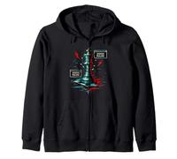 Falla del sistema Chess King Glitch Art Ajedrez Jugador Sudadera con Capucha