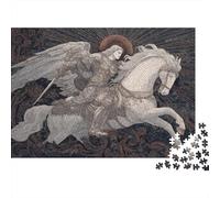 Fallen Angel Warrior on Caballo Rompecabezas Rompecabezas Juego De Habilidad para Toda La Familia 38x26cm/1000pcs