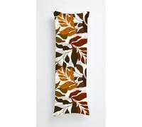 Fallen Leaves Body Pillow Case Cover 35x100cm, Long Backrest Cushion Pillow Protector with Zipper, Decorative Bedding Pillowcase, Soft Body Pillow Cover for Couch Bedroom Brown