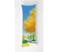 Fallen Leaves Body Pillow Case Cover 40x145cm, Long Backrest Cushion Pillow Protector with Zipper, Decorative Bedding Pillowcase, Soft Body Pillow Cover for Couch Bedroom Scenery