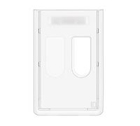 Fallen One Paquete de 25 soportes para tarjetas de identificación, protectores de insignia, de plástico duro, soportes para tarjetas de identificación con ranuras para el pulgar, sostiene 2 insignias