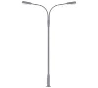 Faller - 1/87 LED-LANTAARNPAAL TWEE ARMEN KOUD WIT (7/23)
