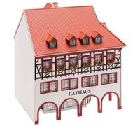 Faller 130491 Town Hall w/Corner Arcade HO Scale Building Kit Juego de construcción, Color Getaway Solids, Talla única (F130491)