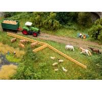 FALLER 155911 - Juego de Animales Vacas, Caballos, ovejas - Pista: N - Figuras & Adornos para Modelos de ferrocarriles - Escala: 1:160